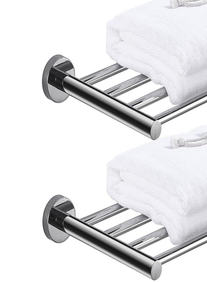 MINGFANITY 2-Tier Towel Racks for Bathroom Wall Mount, Bath Towel Holders for Toilet Kitchen Double Towel Hanger, 30 inch Towel Shelves Stainless Steel, Polished Finish - Image 5
